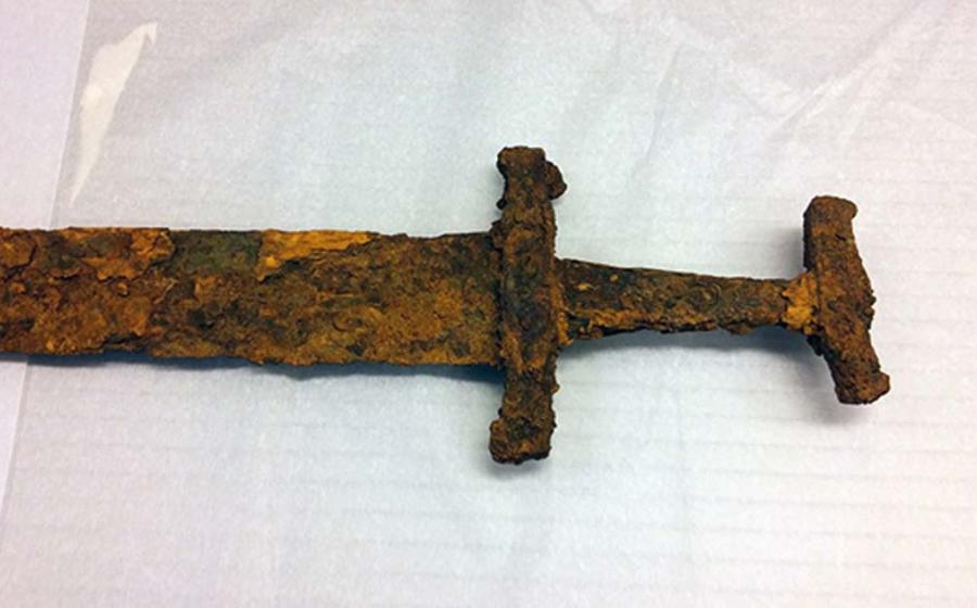 The 1,000-year-old Viking sword discovered in Iceland. 