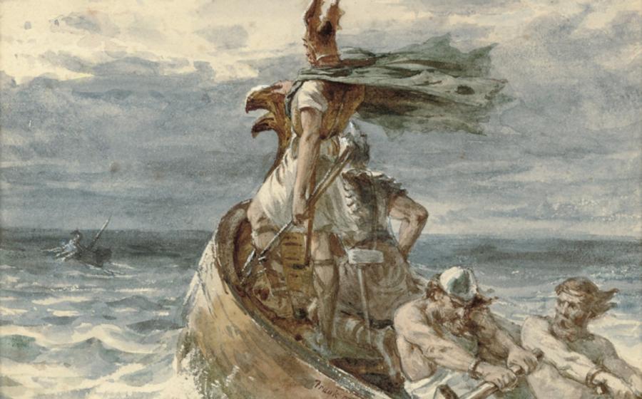 Painting, Vikings Heading for Land by Frank Dicksee