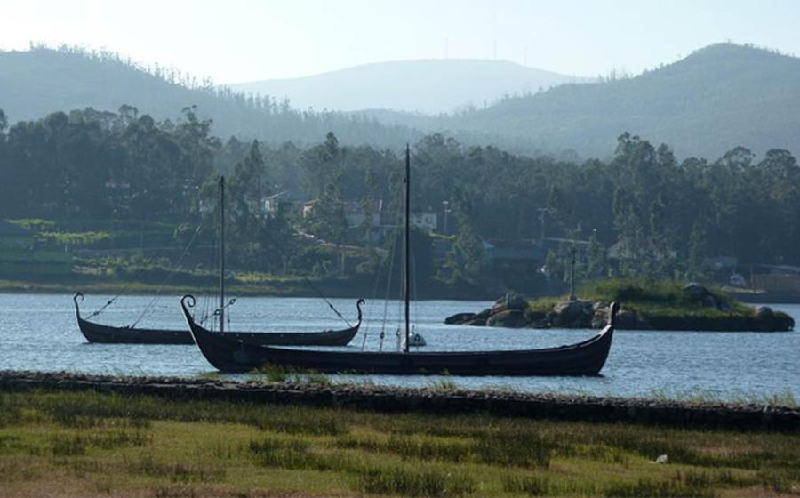 Viking longship replicas at Catoira, Galicia. Did the Vikings also make it to Madeira?  Source: CC BY-SA 4.0