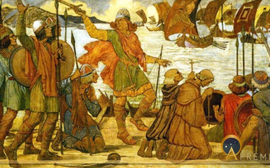 Viking landing at Dublin, 841, by James Ward (1851-1924) (Public Domain)