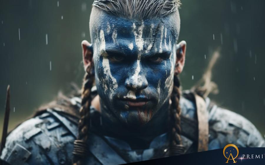 AI generated Ancient Celtic warrior prepared for battle.