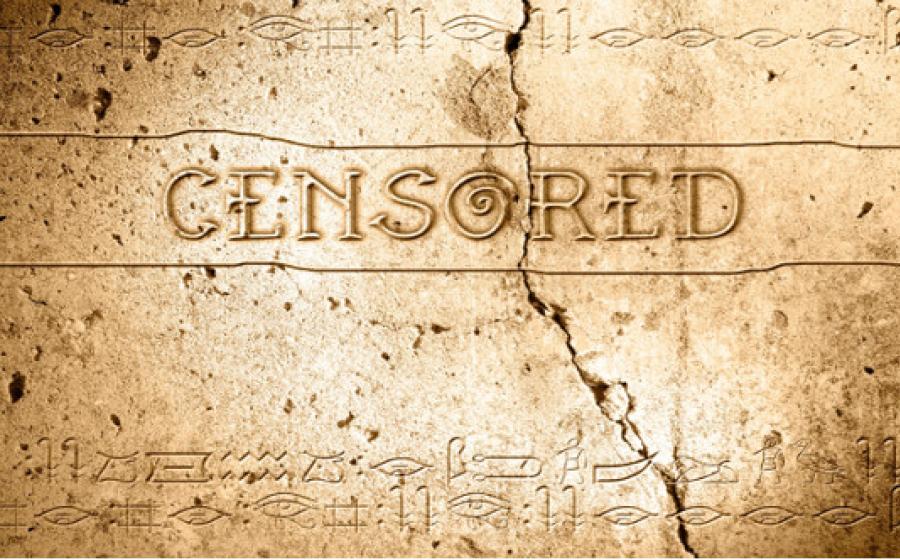 Censored on Egyptian wall.