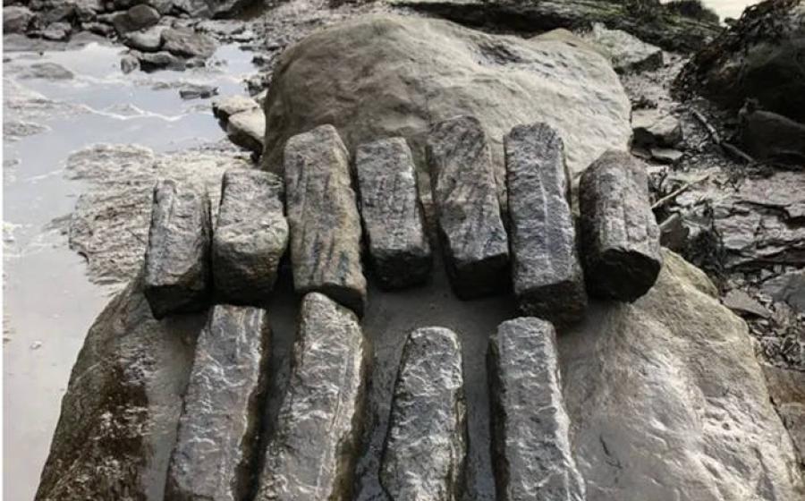 Some of the whetstones which have been discovered.  