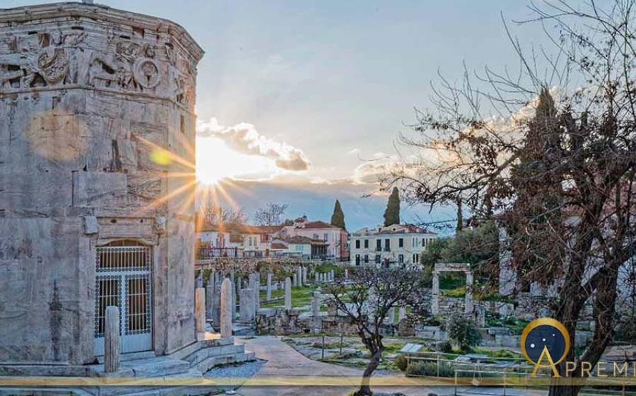 Temple of Winds in the ancient Agora, in Plaka district in Athens (vaios karalaios/ Adobe Stock)