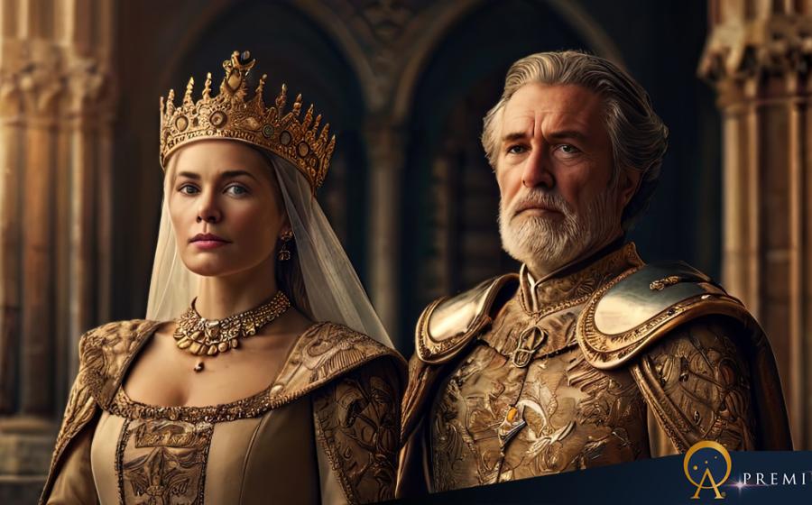 AI image of medieval royals.
