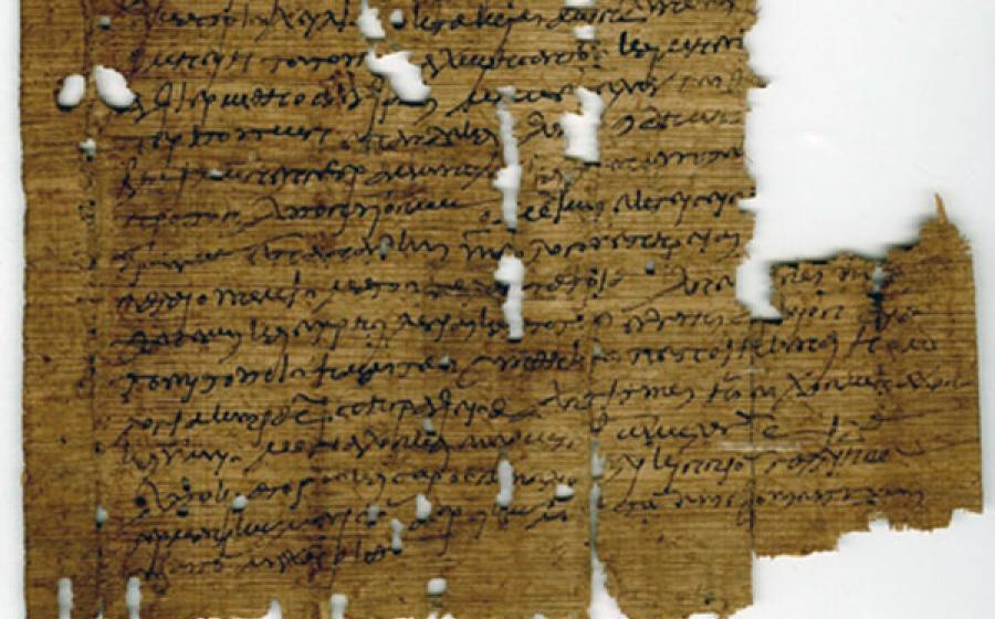 Ancient Greek wrestling matches  - Papyrus