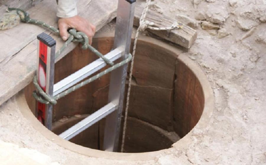 This is the mouth of the well where modern archaeologists believe ancient Athenians invoked Apollo to tell the future in the water. 