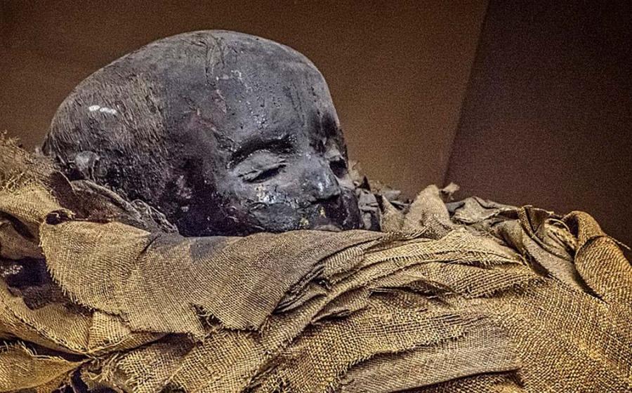 Representational image of a child mummy. Child mummies have been scanned to reveal the prevalence of anemia in ancient Egyptian children. Source: Mary Harrsch / CC BY-SA 4.0