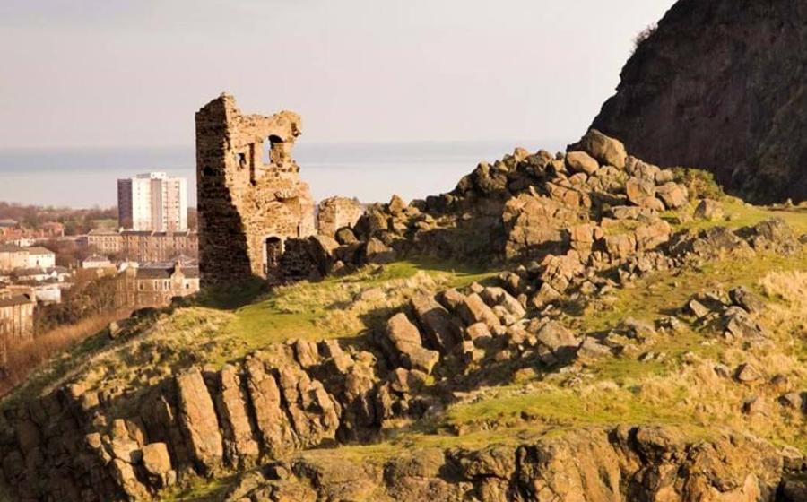 The medieval ruins of St Anthony’s Chapel