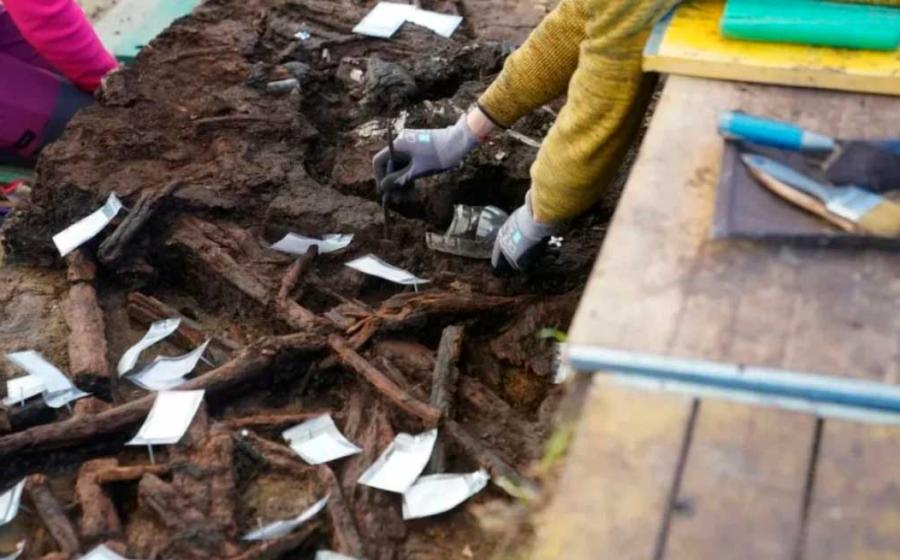 10,500-year-old cremated bog bones were found in northern Germany. Source: ALSH