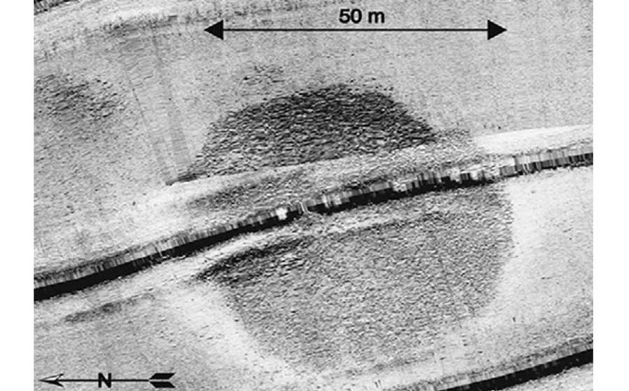 The circular structure was first detected in a sonar survey of part of the sea in the summer of 2003.