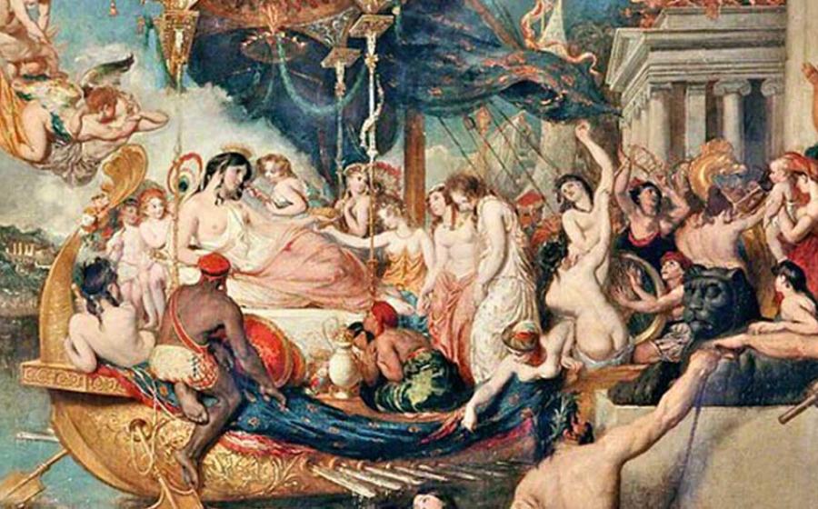 The Triumph of Cleopatra or The Arrival of Cleopatra in Cilicia (1821).                                    Source: Public Domain