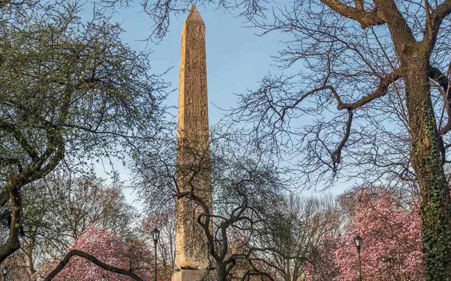 Cleopatra’s Needle, better known as Thutmose Obelisk, in Central Park, New York. Source: John Anderson / Adobe Stock