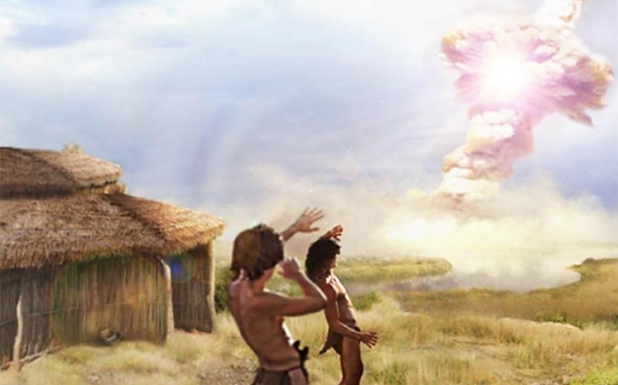 An artistic representation of the cosmic impact. Source: UC Santa Barbara