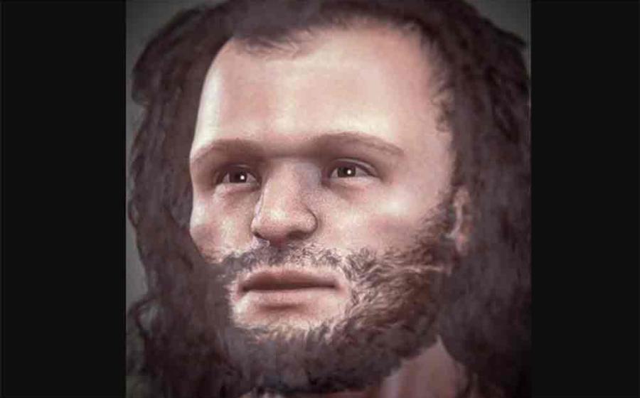 Forensic facial reconstruction of a Cro-Magnon man.  Source: Cicero Moraes/CC BY-SA 4.0
