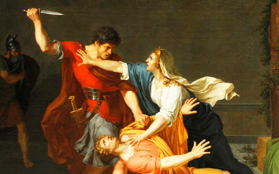 Geta Dying in his Mother's Arms by Jacques Pajou. His death at the hands of Caracalla has been remembered due to the subsequent use of damnatio memoriae to erase him from public memory. Source: Public domain