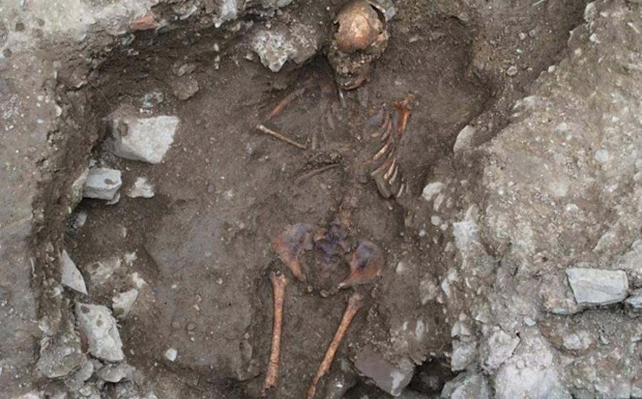 Italian archaeologists have unearthed the remains of a teenage  girl given a “deviant burial” because she appeared different from and possibly scared her fellow villagers. 