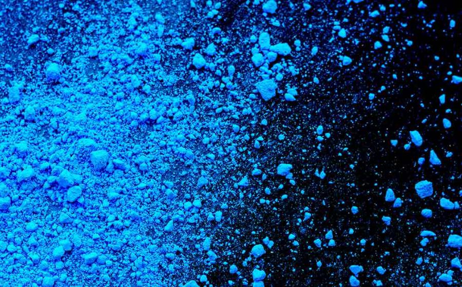Representative image of Egyptian blue pigment. Source: Pattadis / Adobe Stock