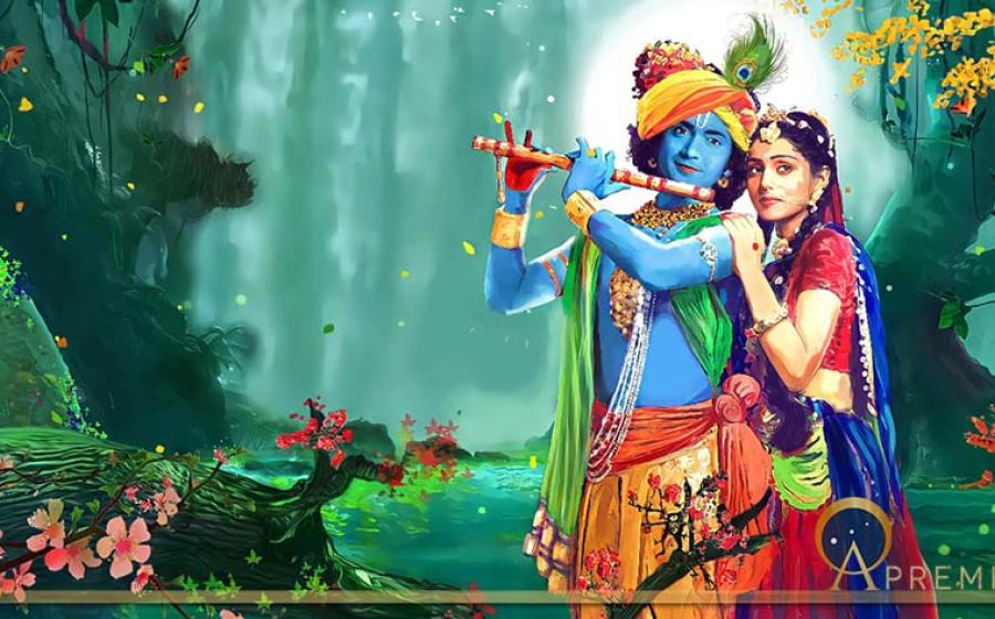 Krishna and Radha in the Garden ( SLRN / Adobe Stock)