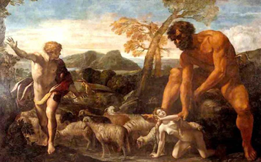 Giovanni Lanfranco’s Norandino and Lucina Discovered by the Ogre, 1624. In many societies giants were long part of received wisdom. Source: Amcaja / Public Domain.