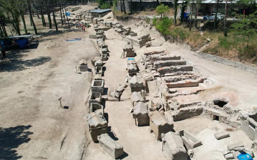 Roman necropolis area at the ancient city of Tios in Zonguldak, Turkey.