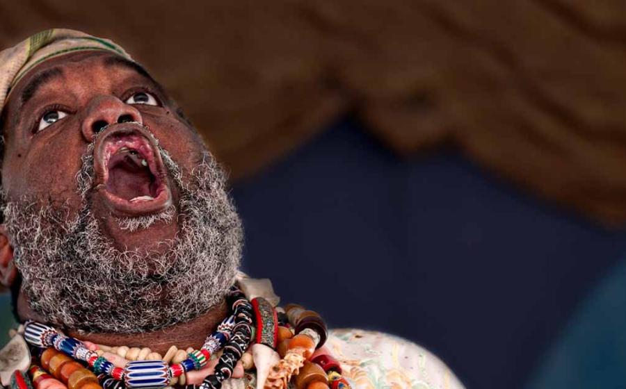 The ancient storyteller known as a griot uses their voice, sounds and music to tell stories about the past.  Source: tomalu/AdobeStock