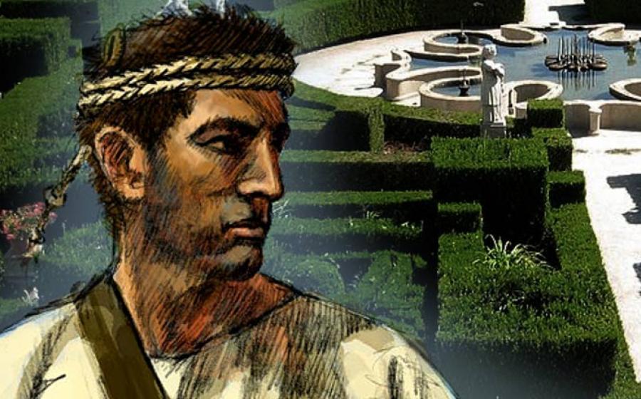  Drawing of Balearic Slinger and Castelo Branco - Jardim do Paco