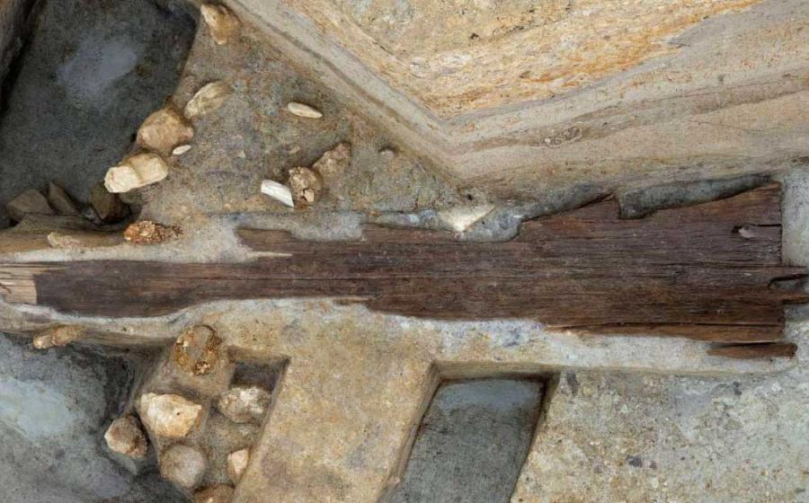 The rare wooden haniwa statue found in the Osaka Prefecture, Japan. Source: HABIKINO BOARD OF EDUCATION / VIA KYODO