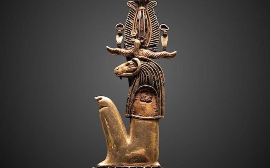 Heryshaf depicted as a ram wearing symbolic headdress. (Rama / CC BY-SA 3.0)