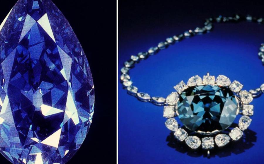 The Tereshchenko and Hope Diamonds, two rare, blue, and world famous diamonds.