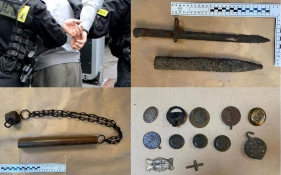 Just a few of the illegal historical artifacts recovered by the police in Poland recently. Source: Malopolska Police and KPP Wadowicach