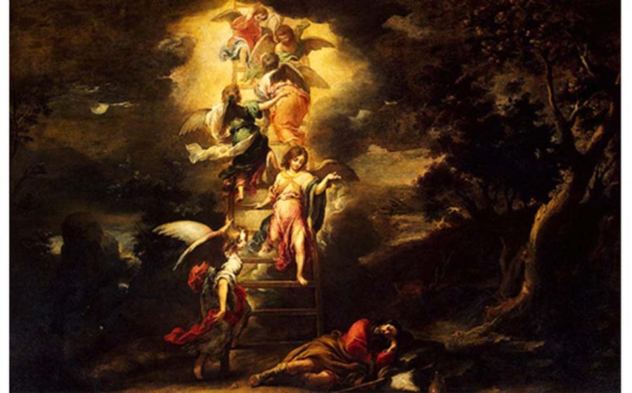 ‘Jacob’s Dream’ with Jacob’s ladder (1660-1665) by Bartolomé Esteban Murillo.