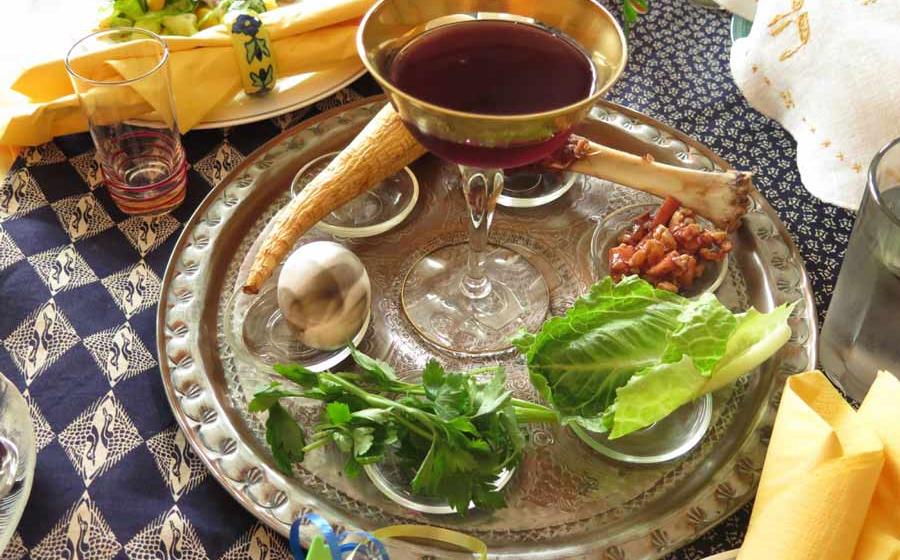 Kosher food served at a Jewish meal. 