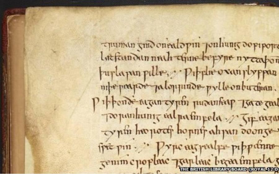 The written instructions for an onion and garlic eye salve from the Anglo-Saxon manuscript Bald's Leechbook. The remedy was found to kill MRSA bacteria. 