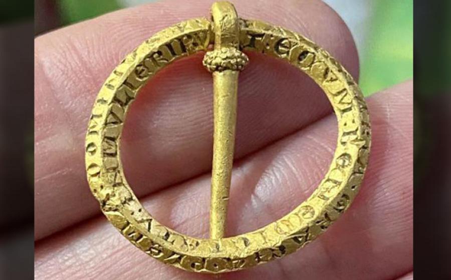 The Medieval Brooch found in Wiltshire. Credit: Solent News and Photo Agency