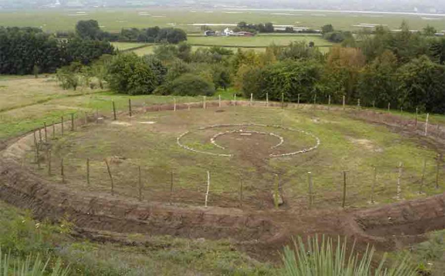 Fig.1 The experimental henge “Nesshenge” as it looked in 2008. Source: Dr John Hill