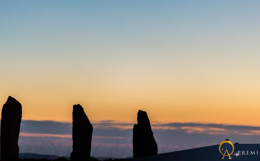 The Ring of Brodgar in the evening.