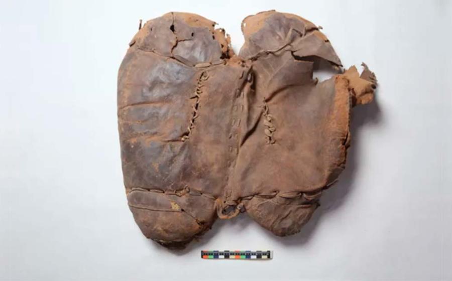 Yanghai leather saddle upper side. (P. Wertmann et al, 2023/Archaeological Research in Asia)