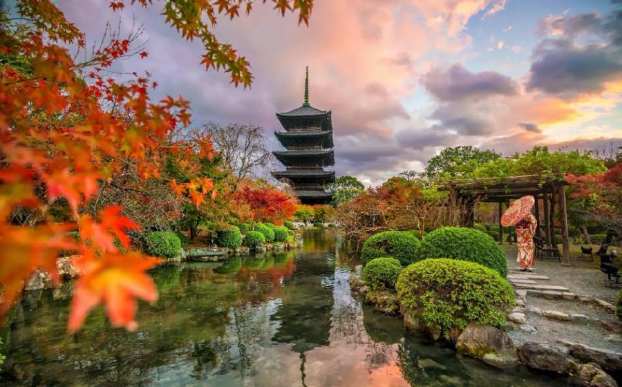 Toji Pagoda, Kyoto. The Saiji pagoda was similar in build. Source: f11photo / Adobe Stock