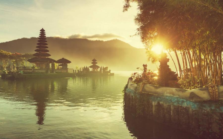 Peaceful ancient temple site in Bali.