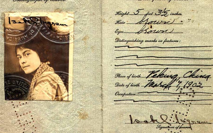 The 1927 passport of Isabel Ingram (Ken Mayer / Flickr)