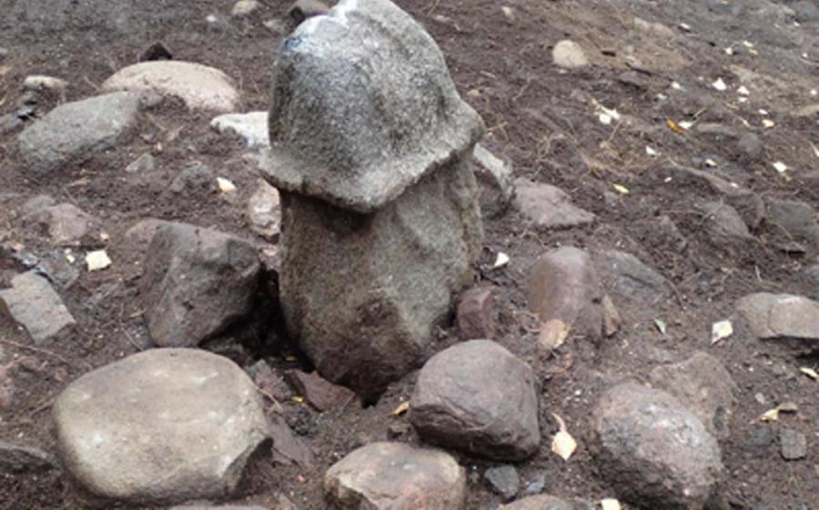 Monument of the stone penis, excavated in Rollsbo near Gothenburg in Sweden. Source: The Archaeologists/NHM.