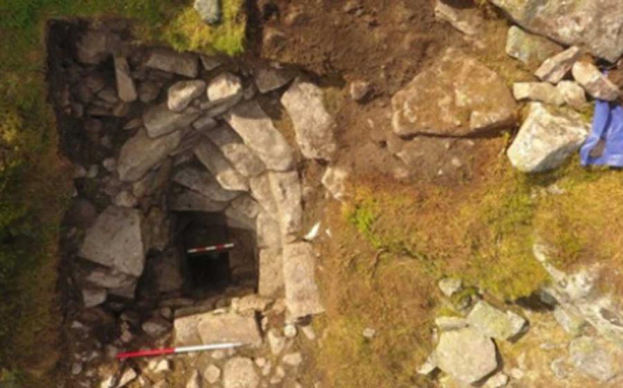 Prehistoric well and steps recently uncovered at Mither Tap Hillfort, Scotland Source: Northern Picts /University of Aberdeen