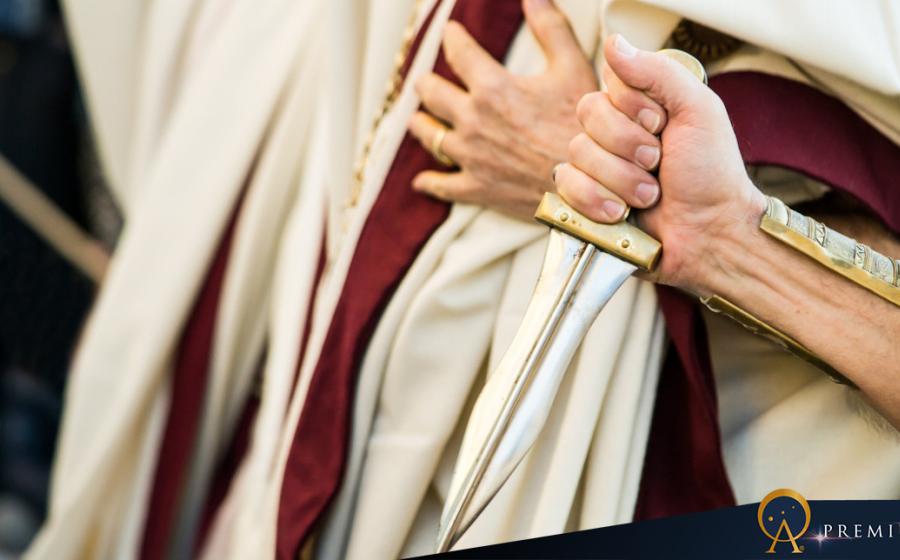 The assassination of Caesar on the Ides of March