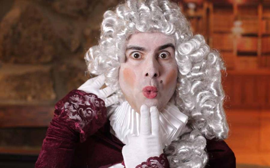 Baroque man looking very surprised at royal scandals. Source: ajr_images/Adobe Stock