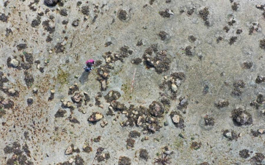 Ancient circular stone alignment found at Sconser on Isle of Skye.