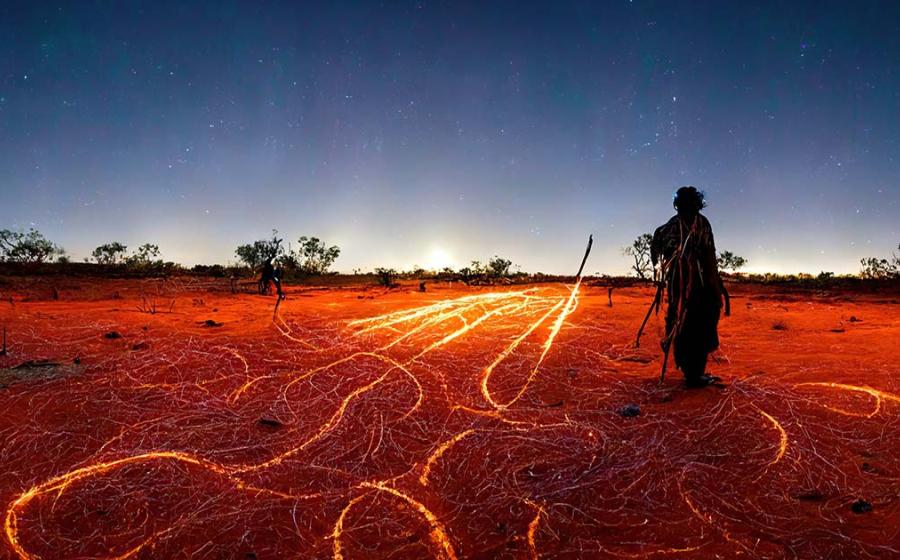 Songlines, or dreaming tracks, are songs and rituals associated with migration routes spanning the Australian continent. Source: Rick / Adobe Stock