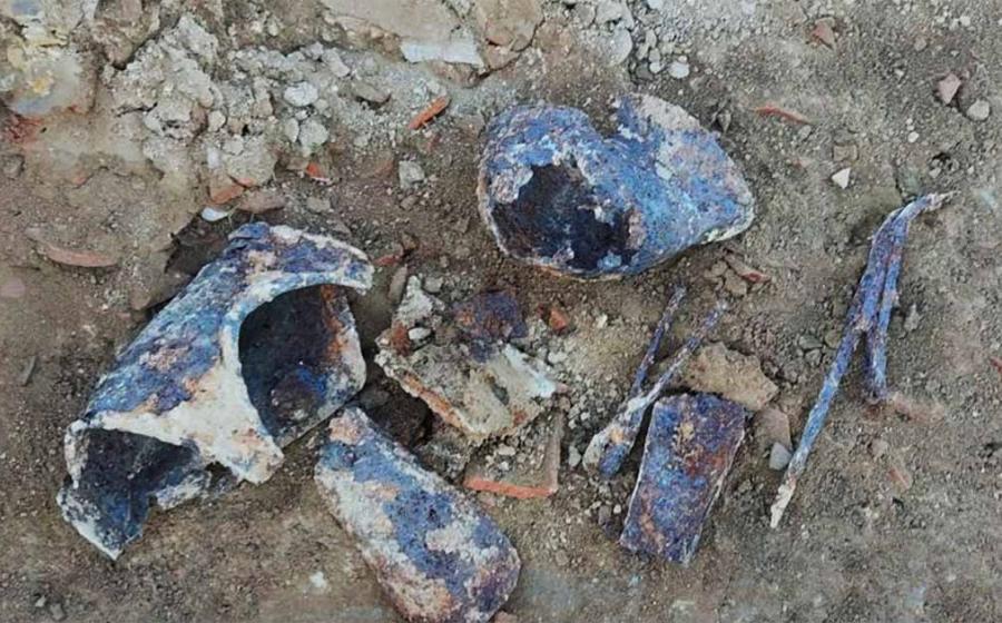 The suit of armor found at Castillo de Matilla, Spain. Source: Municipality of Matilla de los Caños del Río.