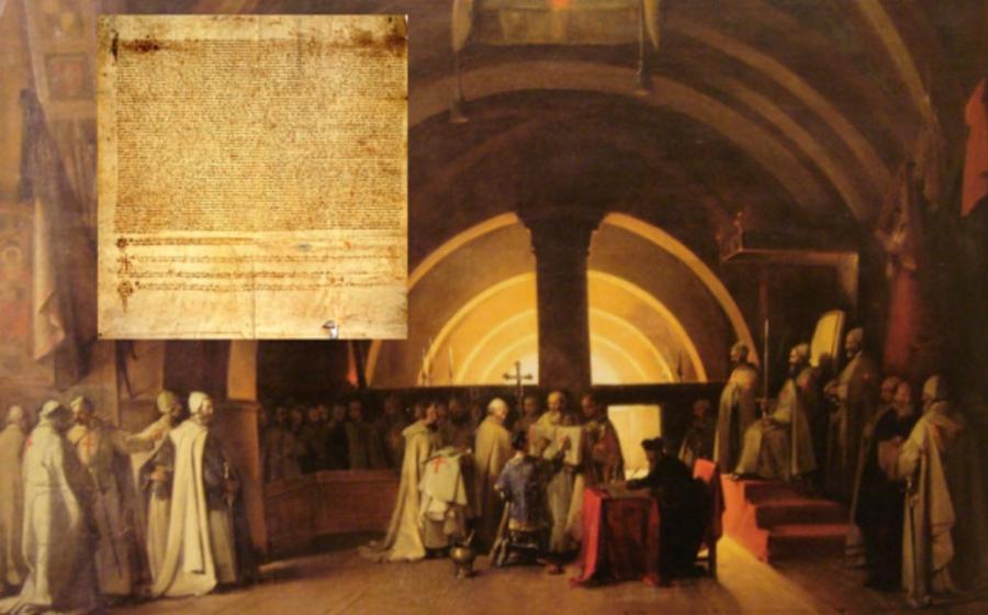 Deriv; Ordination of Jacques de Molay in 1265 as a Knight Templar, at the Beaune commandery and the Chinon Parchment.