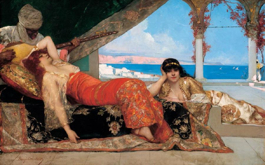 Painting by Jean-Joseph Benjamin-Constant, Orientalism genre, representation of The Book of Exposition. Source: Jeangagnon / Public Domain.